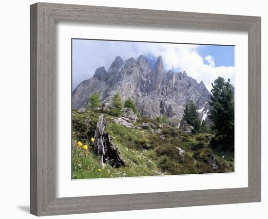 Sassolungo Range, 3181M, Val Gardena, Dolomites, Alto Adige, Italy-Richard Nebesky-Framed Photographic Print