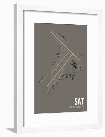 SAT Airport Layout-08 Left-Framed Giclee Print