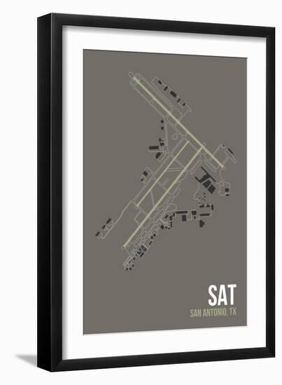 SAT Airport Layout-08 Left-Framed Giclee Print