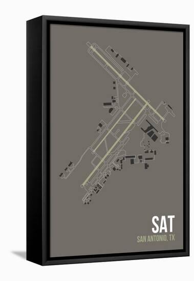 SAT Airport Layout-08 Left-Framed Premier Image Canvas