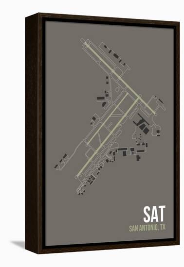 SAT Airport Layout-08 Left-Framed Premier Image Canvas