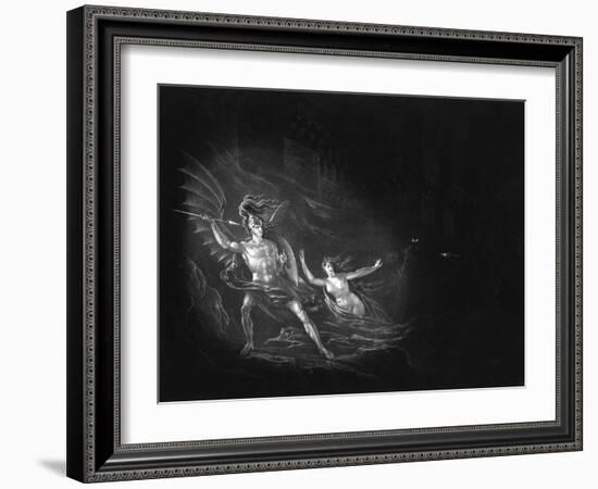 Satan and Sin-John Martin-Framed Art Print