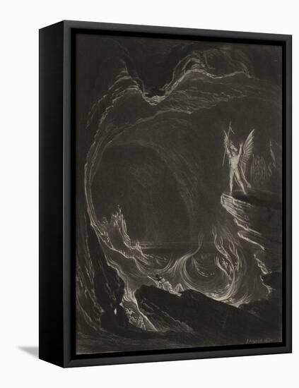 Satan and the Fallen Angels, C.1827 (Mezzotint)-John Martin-Framed Premier Image Canvas