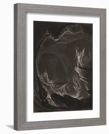 Satan and the Fallen Angels, C.1827 (Mezzotint)-John Martin-Framed Giclee Print