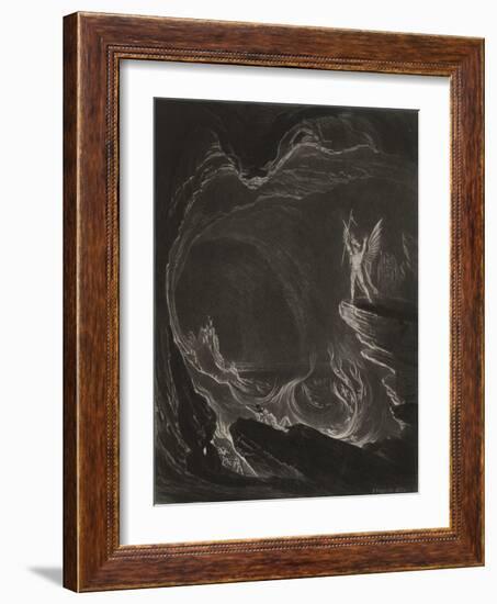 Satan and the Fallen Angels, C.1827 (Mezzotint)-John Martin-Framed Giclee Print