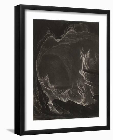 Satan and the Fallen Angels, C.1827 (Mezzotint)-John Martin-Framed Giclee Print