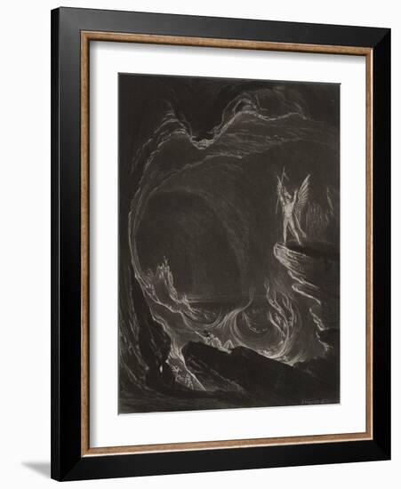 Satan and the Fallen Angels, C.1827 (Mezzotint)-John Martin-Framed Giclee Print