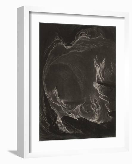 Satan and the Fallen Angels, C.1827 (Mezzotint)-John Martin-Framed Giclee Print