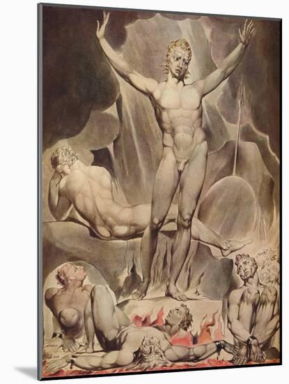 'Satan Arousing the Rebel Angels', 1808-William Blake-Mounted Giclee Print