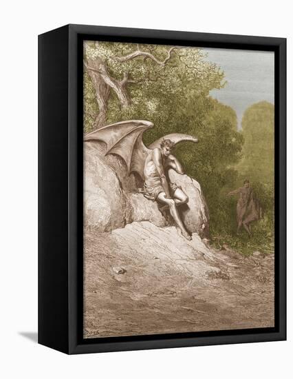 Satan, by Dore-Science Source-Framed Premier Image Canvas