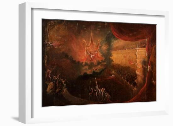 Satan Enthroned in Hell-Samuel Colman-Framed Giclee Print