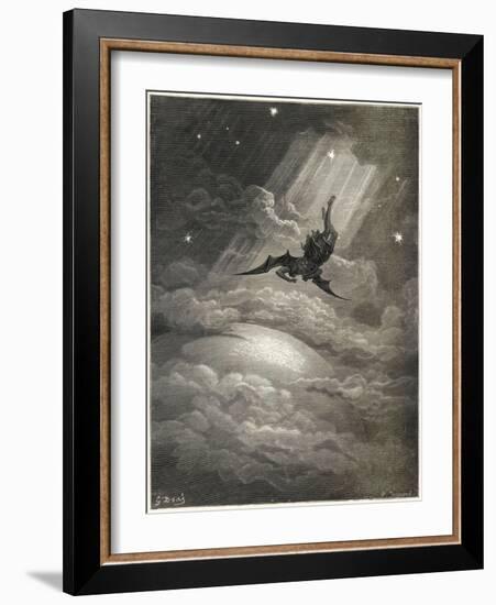 Satan Flies to Earth-null-Framed Photographic Print