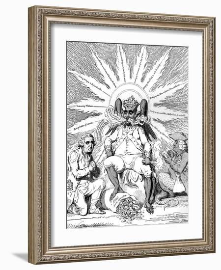 Satan in All His Glory..., 1792-James Gillray-Framed Giclee Print