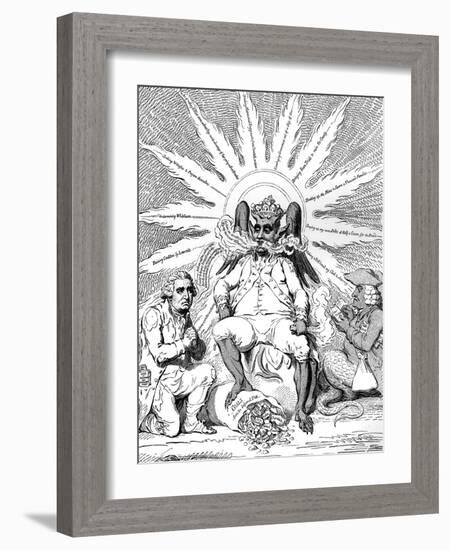 Satan in All His Glory..., 1792-James Gillray-Framed Giclee Print