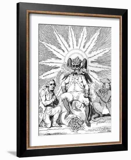 Satan in All His Glory..., 1792-James Gillray-Framed Giclee Print