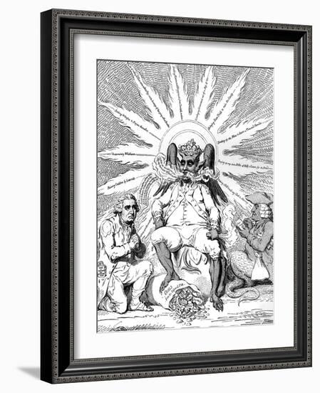 Satan in All His Glory..., 1792-James Gillray-Framed Giclee Print