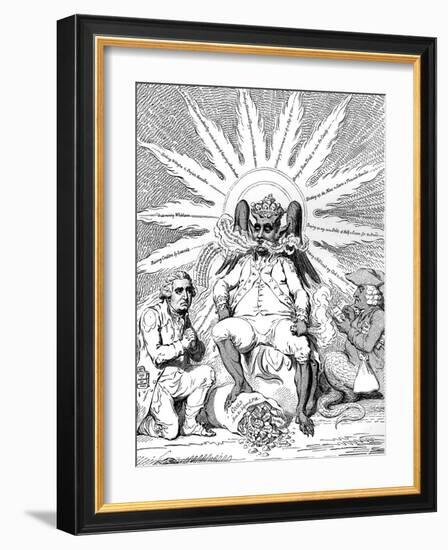 Satan in All His Glory..., 1792-James Gillray-Framed Giclee Print