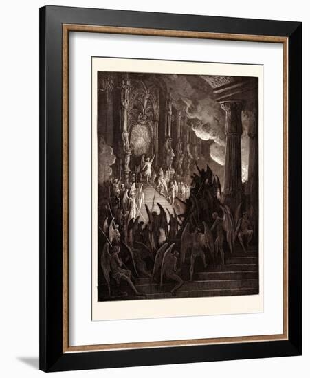 Satan in Council-Gustave Dore-Framed Giclee Print