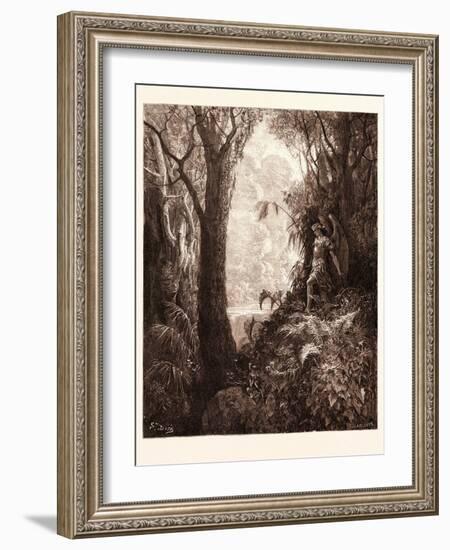 Satan in Paradise-Gustave Dore-Framed Giclee Print