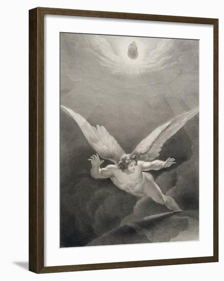 Satan Leaps over the Walls of Heaven, from a French Edition of 'Paradise Lost' by John Milton-Richard Edmond Flatters-Framed Giclee Print