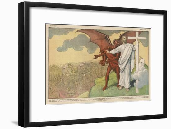 Satan Offers Jesus All Kinds of Nice Things if He Will Only Renounce His Mission: But He Refuses-Eugene Damblans-Framed Art Print