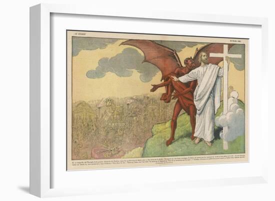 Satan Offers Jesus All Kinds of Nice Things if He Will Only Renounce His Mission: But He Refuses-Eugene Damblans-Framed Art Print