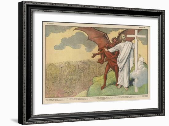 Satan Offers Jesus All Kinds of Nice Things if He Will Only Renounce His Mission: But He Refuses-Eugene Damblans-Framed Art Print