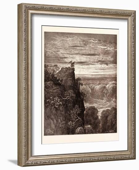 Satan Overlooking Paradise-Gustave Dore-Framed Giclee Print