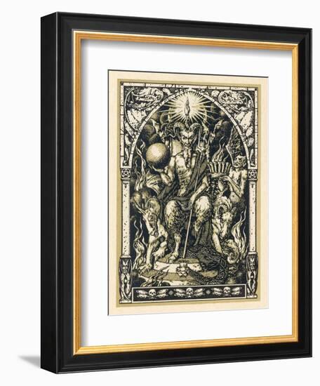 Satan Presides at the Sabbat Attended by Demons in Human or Animal Shapes-Bernard Zuber-Framed Photographic Print