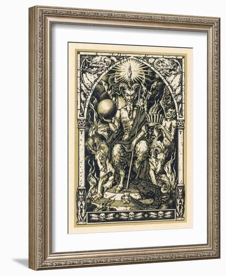 Satan Presides at the Sabbat Attended by Demons in Human or Animal Shapes-Bernard Zuber-Framed Photographic Print