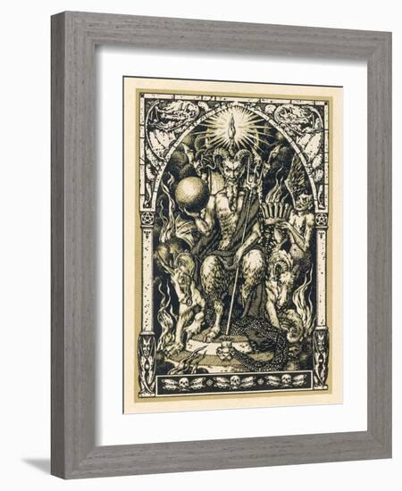 Satan Presides at the Sabbat Attended by Demons in Human or Animal Shapes-Bernard Zuber-Framed Photographic Print