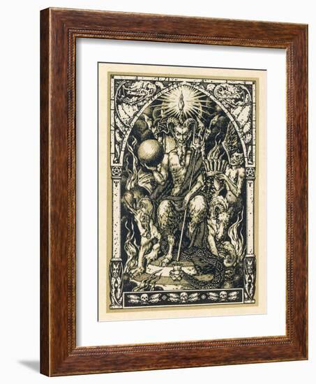 Satan Presides at the Sabbat Attended by Demons in Human or Animal Shapes-Bernard Zuber-Framed Photographic Print