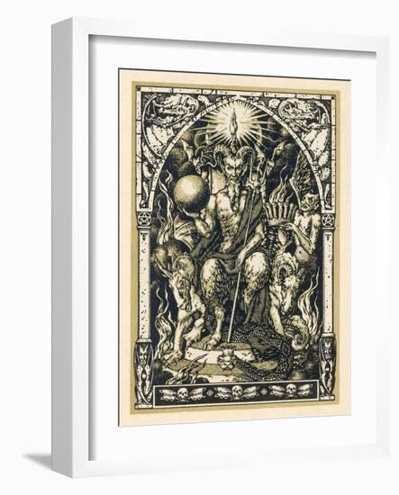 Satan Presides at the Sabbat Attended by Demons in Human or Animal Shapes-Bernard Zuber-Framed Photographic Print