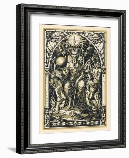 Satan Presides at the Sabbat Attended by Demons in Human or Animal Shapes-Bernard Zuber-Framed Photographic Print