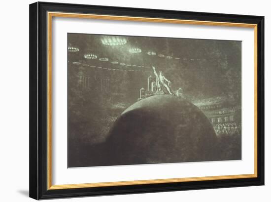 Satan Presiding at the Infernal Council-John Martin-Framed Giclee Print