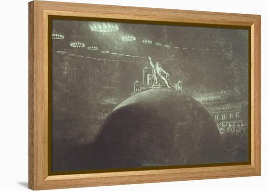 Satan Presiding at the Infernal Council-John Martin-Framed Premier Image Canvas