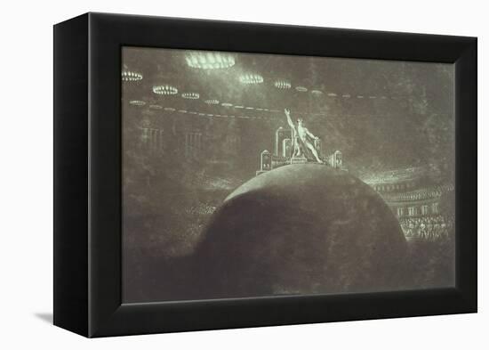 Satan Presiding at the Infernal Council-John Martin-Framed Premier Image Canvas