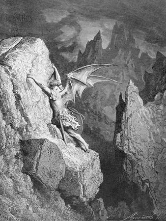 Satan, The Fallen Angel: Gustave Dore: Archival Quality Print