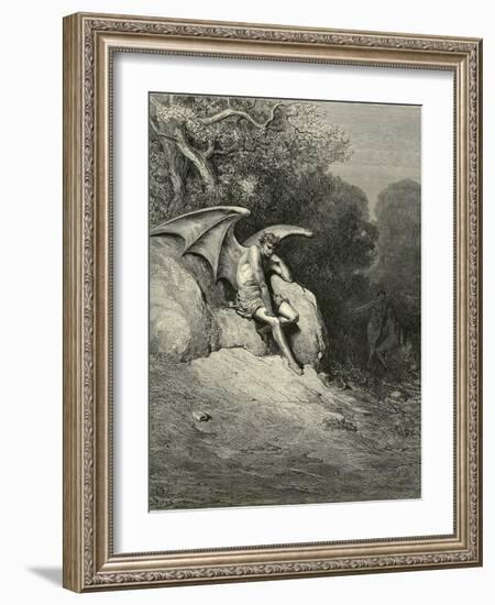 Satan Schemes-Gustave Doré-Framed Photographic Print