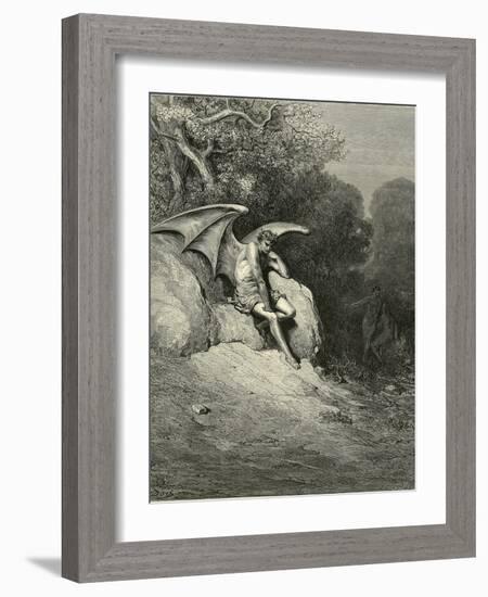 Satan Schemes-Gustave Doré-Framed Photographic Print