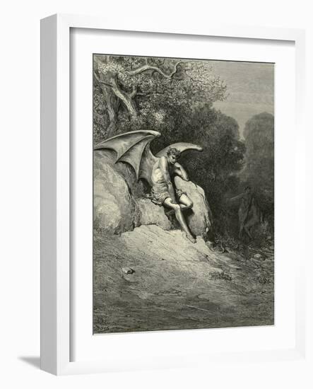 Satan Schemes-Gustave Doré-Framed Photographic Print