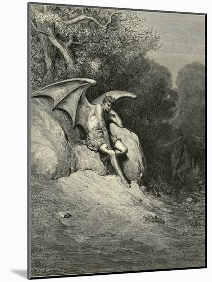Satan Schemes-Gustave Doré-Mounted Photographic Print