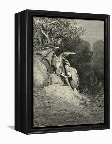 Satan Schemes-Gustave Doré-Framed Premier Image Canvas