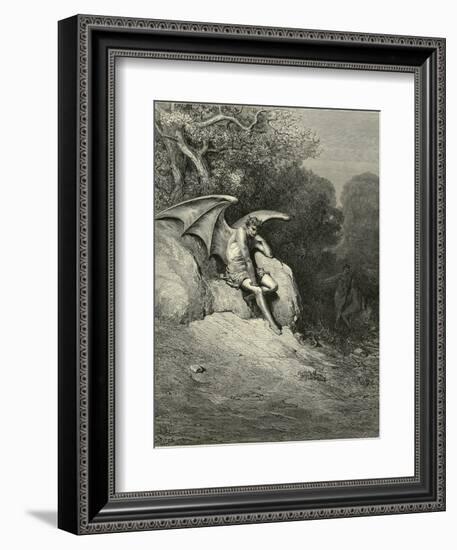 Satan Schemes-Gustave Doré-Framed Photographic Print