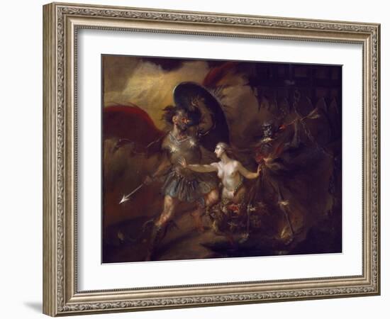 Satan, Sin and Death (A Scene from Milton's 'Paradise Lost')-William Hogarth-Framed Giclee Print