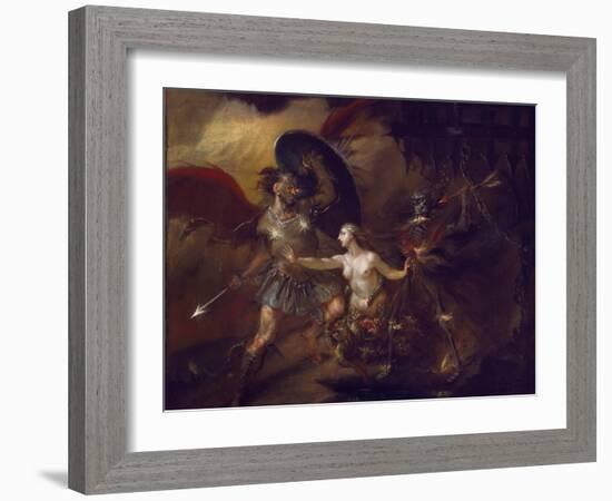 Satan, Sin and Death (A Scene from Milton's 'Paradise Lost')-William Hogarth-Framed Giclee Print