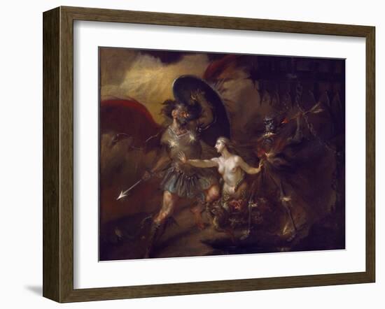 Satan, Sin and Death (A Scene from Milton's 'Paradise Lost')-William Hogarth-Framed Giclee Print