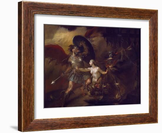 Satan, Sin and Death (A Scene from Milton's 'Paradise Lost')-William Hogarth-Framed Giclee Print