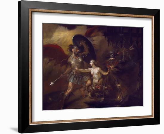 Satan, Sin and Death (A Scene from Milton's 'Paradise Lost')-William Hogarth-Framed Giclee Print