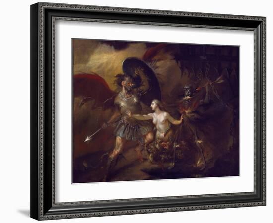 Satan, Sin and Death (A Scene from Milton's 'Paradise Lost')-William Hogarth-Framed Giclee Print